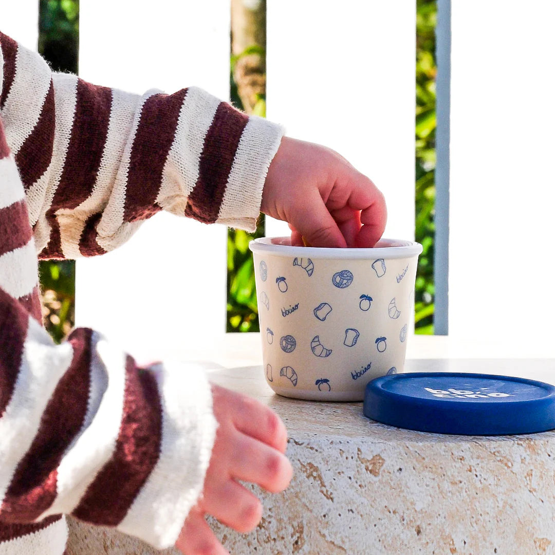 Bamboo Snack Pots - Eco-Friendly Reusable Baby Storage