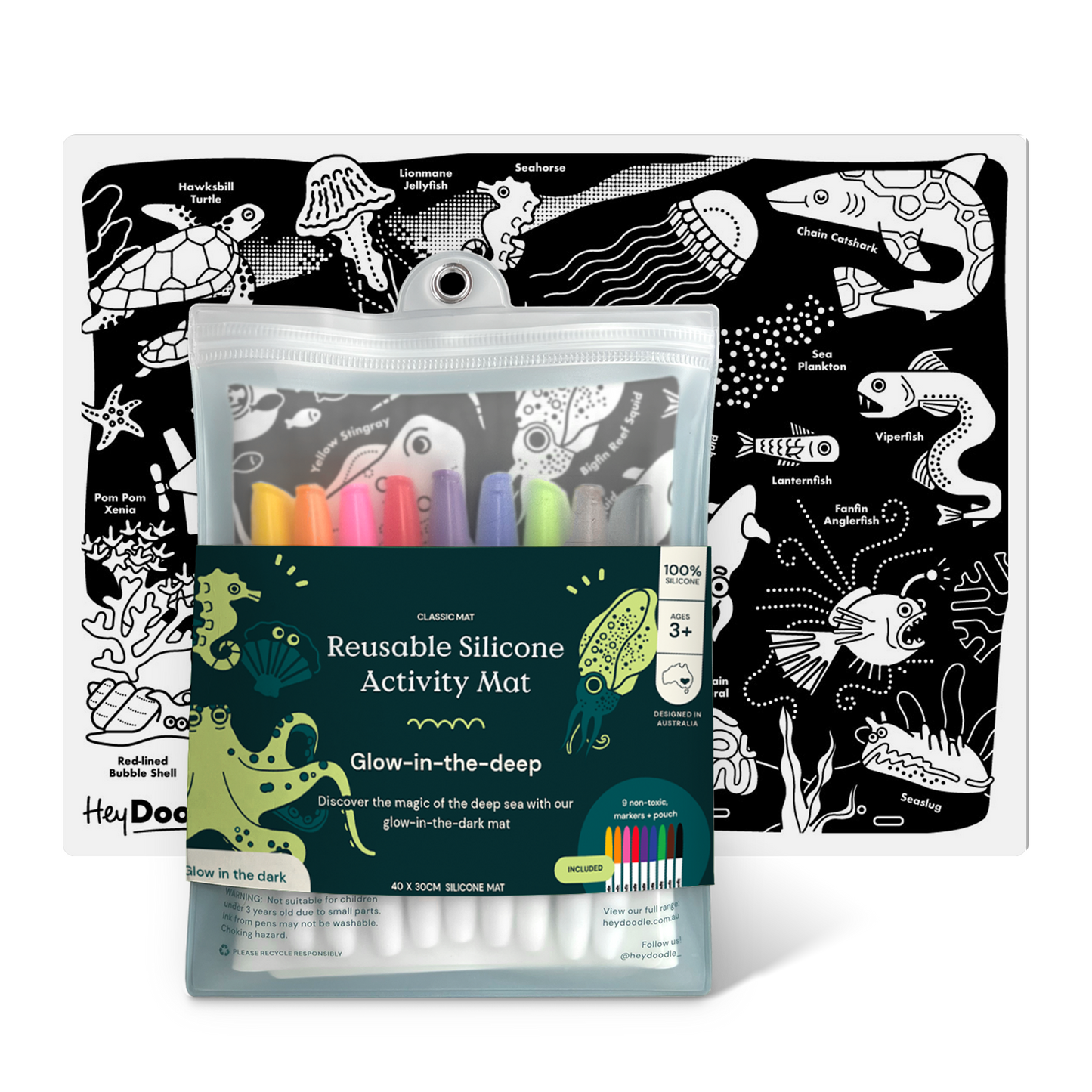Glow in the Deep Doodle Mat