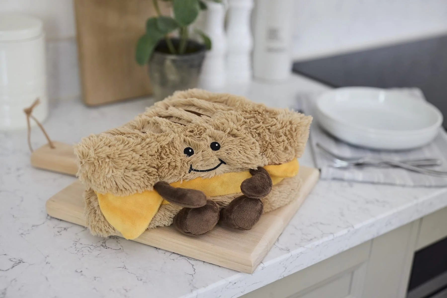 Warmies grilled cheese microwavable lavender-scented plush toy