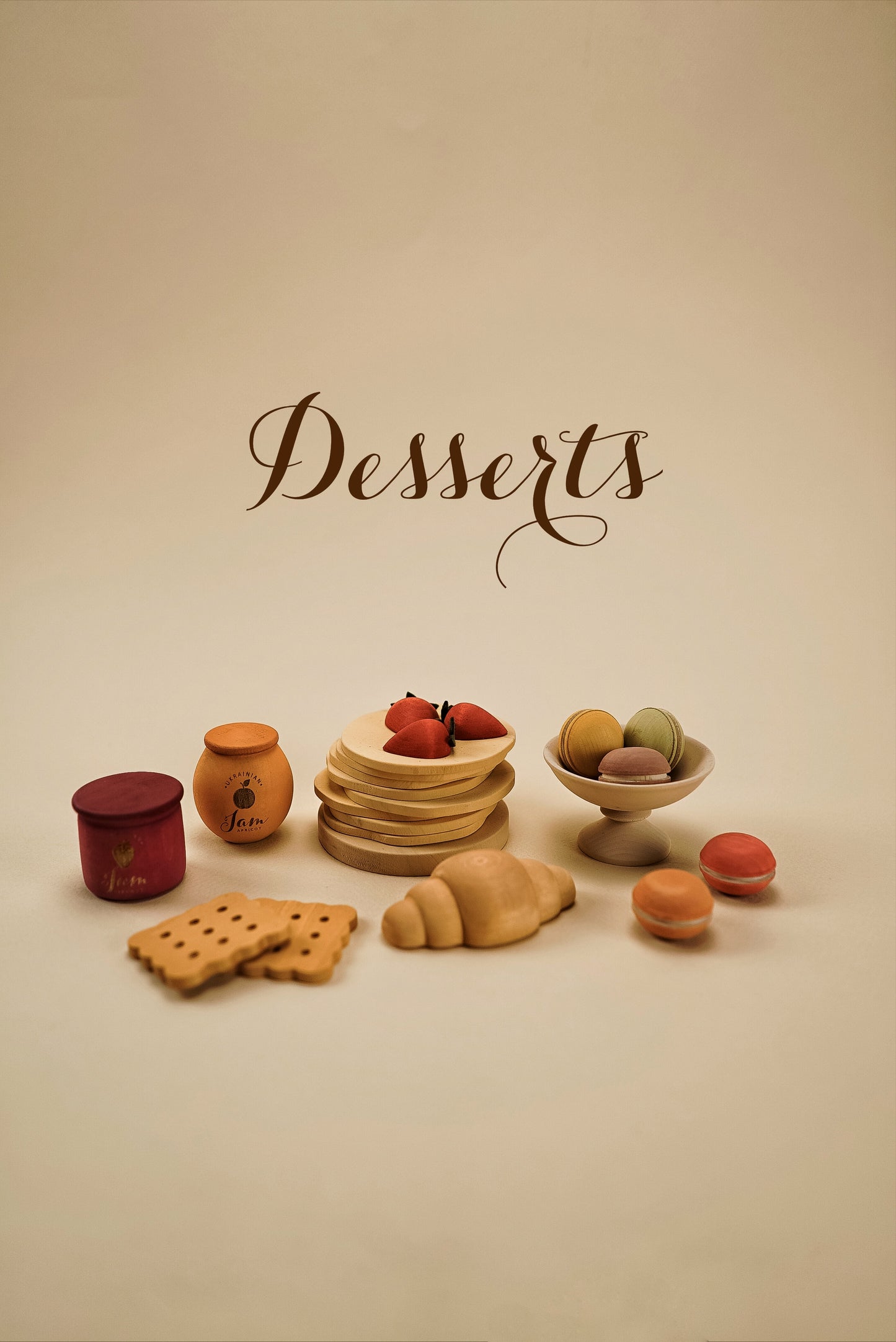 Wooden Play Food Set | Desserts