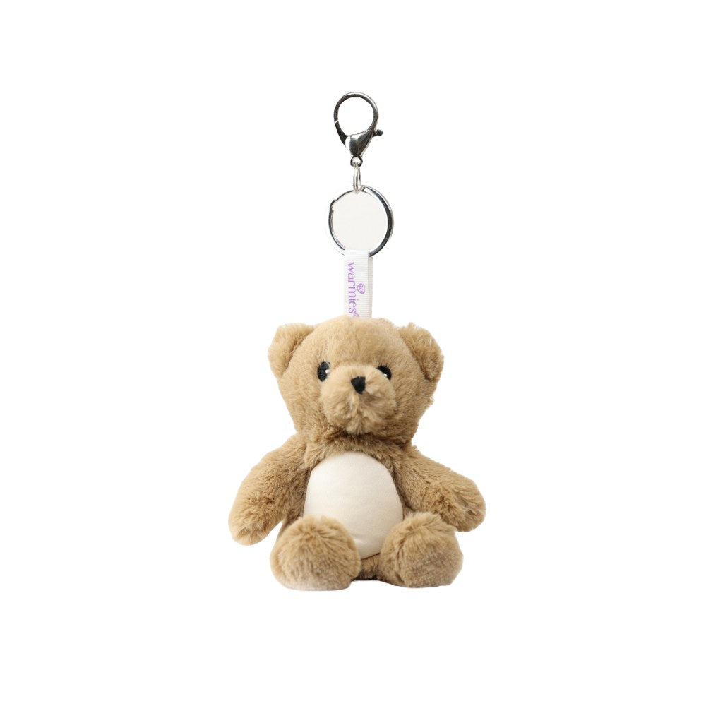 Warmies Bag Charms brown bear scented weighted plush keyring
