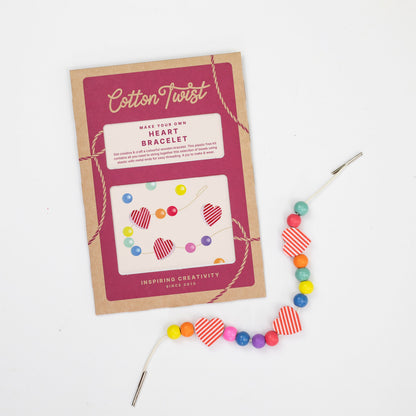 Cotton Twist Make Your Own Heart Bracelet kit in kraft envelope
