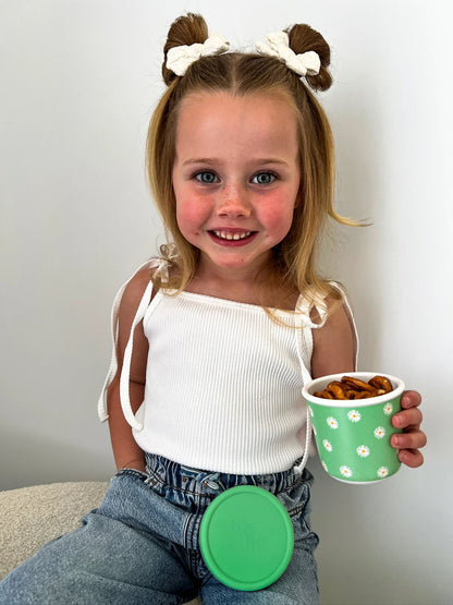 Bamboo Snack Pots - Eco-Friendly Reusable Baby Storage