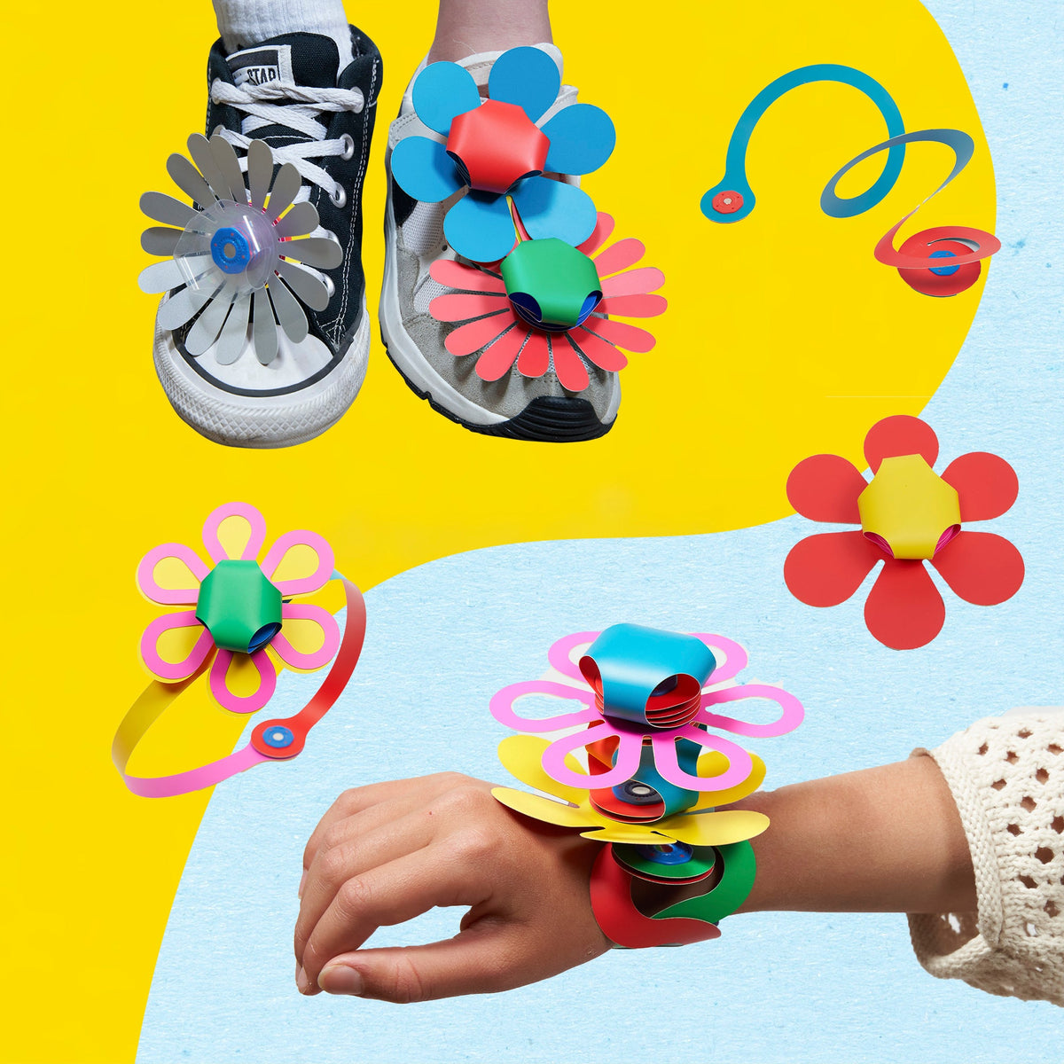 Clixo Jewelry Pack flowers used to decorate sneakers