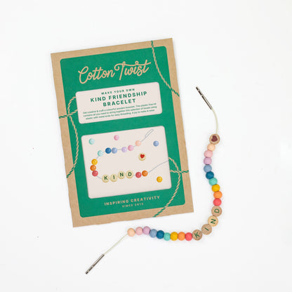 Cotton Twist Kind Friendship Bracelet kit in kraft envelope