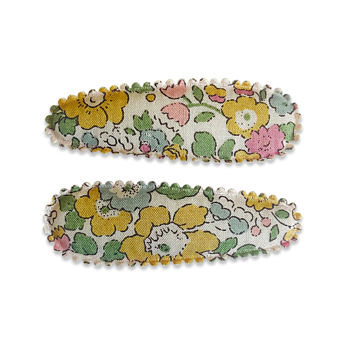 Josie Joan's Little Sophie hair clips, set of two small scalloped snap clips