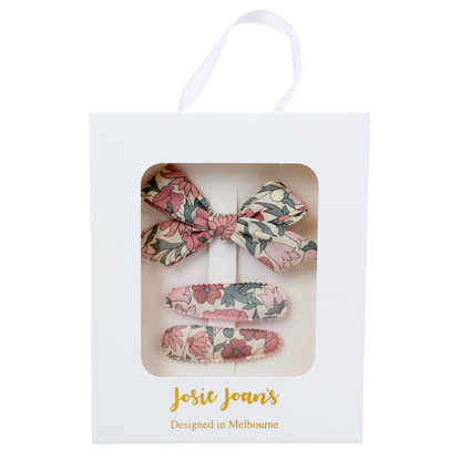 Josie Joan's Athena small gift box with petite bow clip and little hair clips