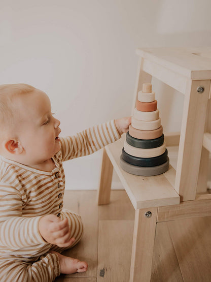 Wooden Ring Stacker / Terracotta