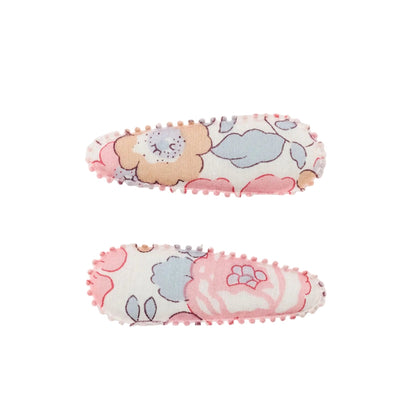 Josie Joan's Willow hair clips, set of two scalloped fabric snap clips